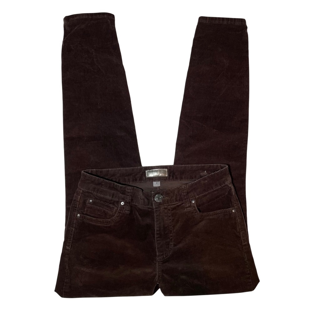 KUT from the Kloth Womens Corduroy Skinny Pants Brown Size 2 Mid Rise 5-Pocket